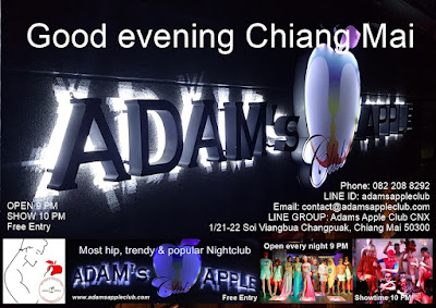 Good evening Chiang Mai Nightlife and Nightclub Thailand Adams Apple Club