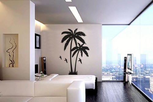  Stiker  Dinding  motif  Pohon Palm untuk Dekorasi cat dinding  
