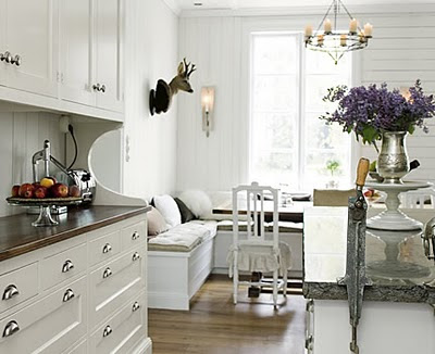 Small Kitchen Island  Seating on Otherwise Occupied  Built In Kitchen Seating