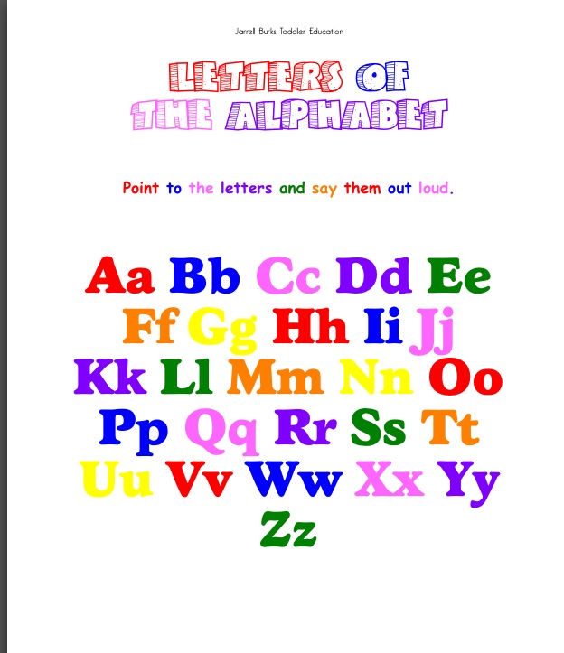 toddler education the letters of the alphabet worksheets