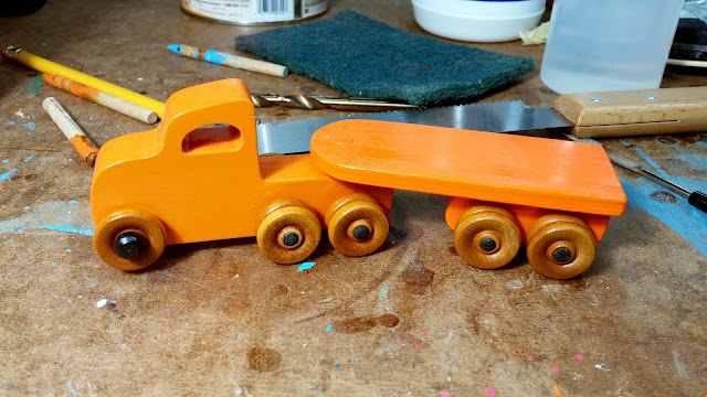 2017-05-11 04.20.25 - Wooden Toy - Play Pal - Trailer - Truck - Orange