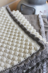 bobble stitch, vauvan peitto, baby blanket