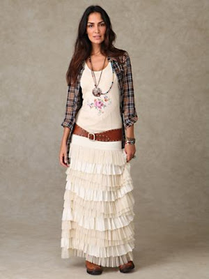 Ruffled Layers Maxi Skirt