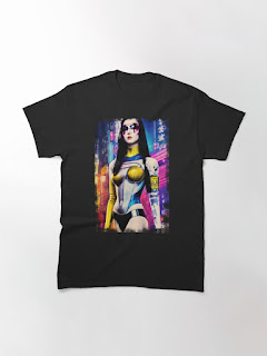 Cyberpunk geisha T-shirt