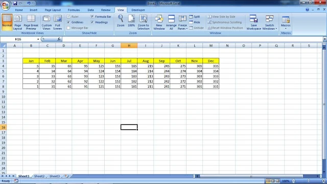 Interface Excel