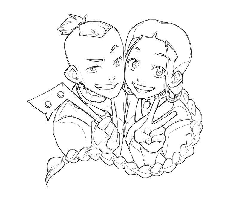 printable-avatar-katara-and-sokka-coloring-pages