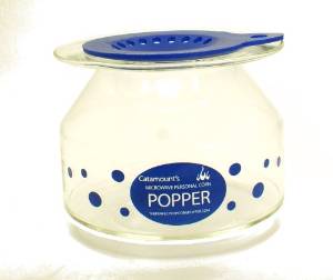 Catamount Glassware 1-Quart Personal Popcorn Popper-Blue Automatic Can