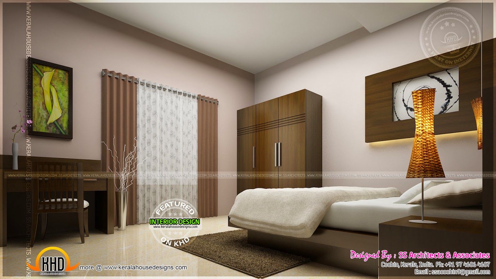 Awesome master bedroom interior  Kerala home design and 