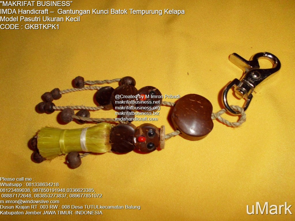  Gantungan  Kunci  Batok  Tempurung Kelapa  Model PASUTRI 