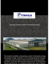 Acoustic insulation Delhi