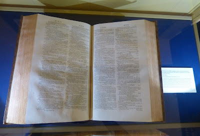 An original volume of Samuel Johnson's dictionary published in 1755