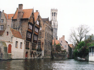 The halletoren, The great belfry or 'halletoren' above the old market hall where merchants would meet in the 14th century dominates the city even today. 