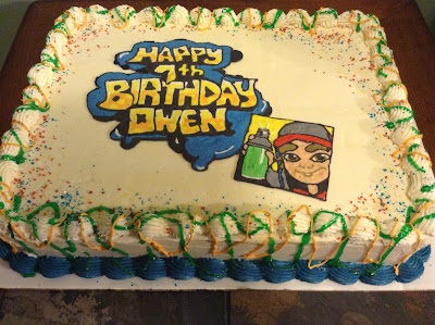 Subway Surfer Cake Frozen Buttercream Transfer