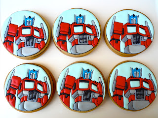 Transformers Birthday Party on Oh Sugar Events  Cookie Quickie  Optimus Prime