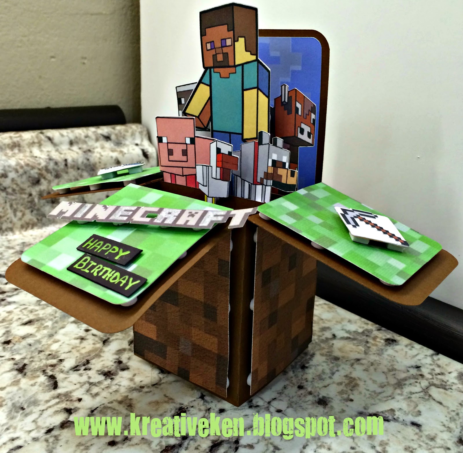 Download MINECRAFT BIRTHDAY CARD | Ken's Kreations