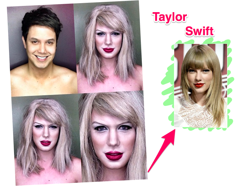 Maquiador se transforma na Taylor Swift