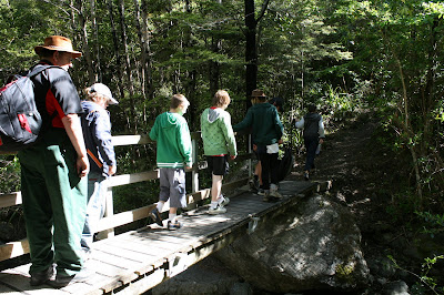 Scouts on a river crossing