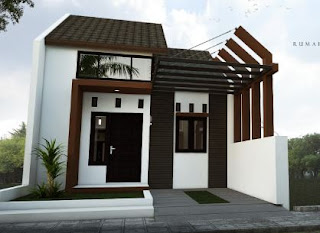 Rumah Minimalis Tampak Depan Dengan Batu Alam 1 Lantai Modern