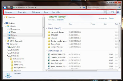 Mengenal Windows Explorer Fungsi Toolbar Menu