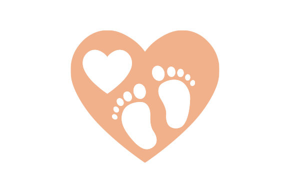 Heart with Baby Feet