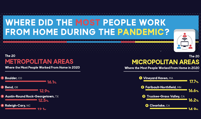 Where Did the Most People Work From Home During the Pandemic?