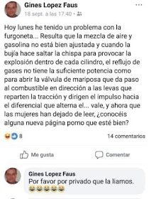 Ginés López Faus, problema, furgoneta