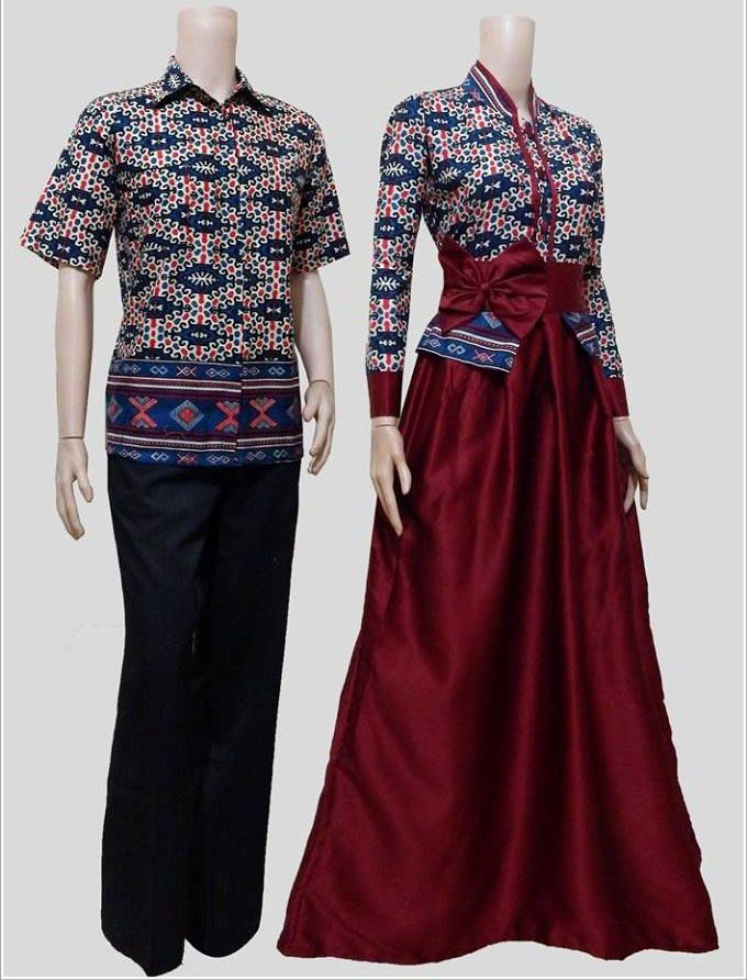  24 model  baju  batik muslim couple  modern  terbaru dan 