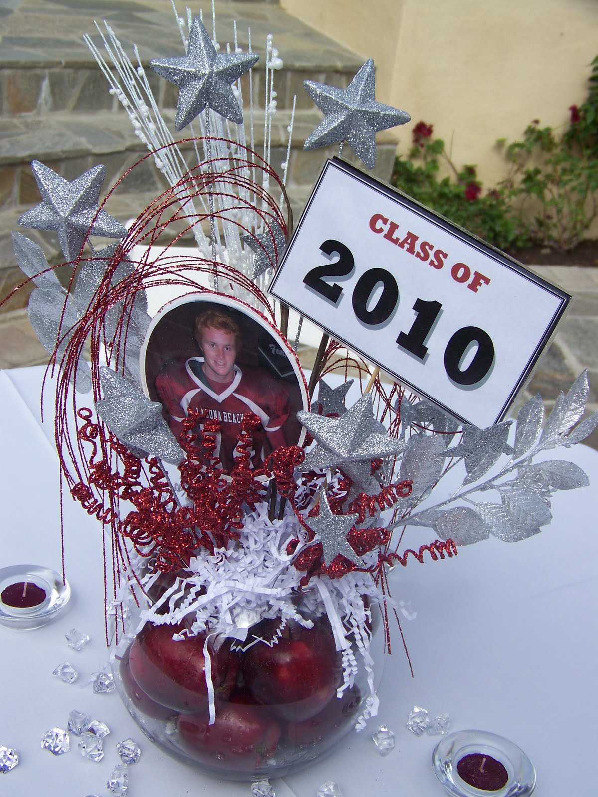 cool easy birthday cake Graduation Party Centerpieces