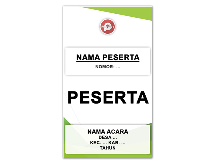 Download Desain Template ID Card Peserta PSD