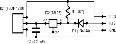 Simple IR (Infra Red) Receiver Schematic