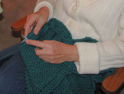 knitting a blanket