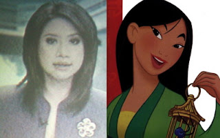 Cheryl Tanzil (Metro TV) dan Fa Mulan (Mulan)