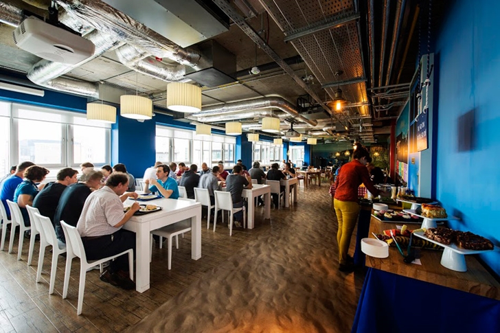 Dining room in Google office in Dublin 