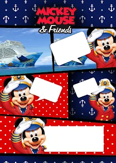 Mickey Marinero: Invitaciones para Imprimir Gratis.