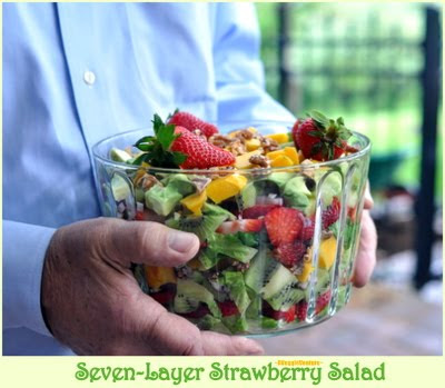 Seven-Layer Strawberry Salad with Poppy Seed Dressing