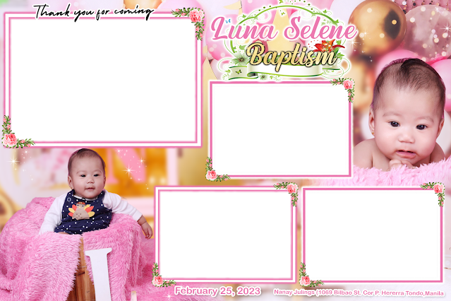 Download Editable Photobooth Template for Baptismal
