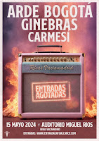 Concierto de Arde Bogotá, Ginebras y Carmesí en Auditorio Miguel Ríos