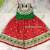 Red and Green Cut work Lehenga