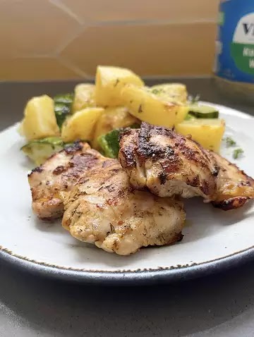 Barbecued Dill Pickle Chicken Thighs