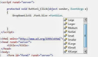 ASP.NET : Change DropdownList font Size programmatically