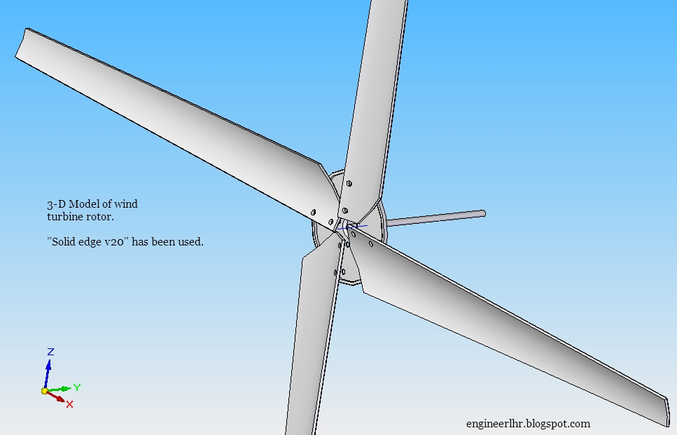 used Solid Edge v20 software to make this 3D model of the rotor