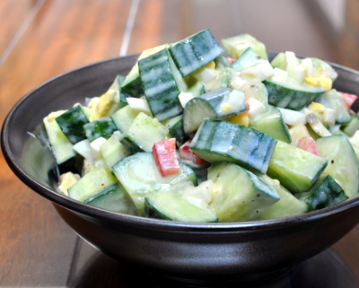 Smitten Kitchen's Avocado-Cucumber Salad ♥ AVeggieVenture.com, addictively good, so many variations. Low Carb. Gluten Free.