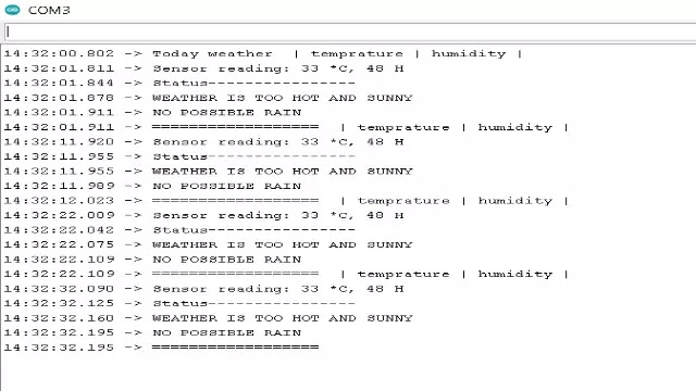 Google weather data compare with DHT11 Sensor data