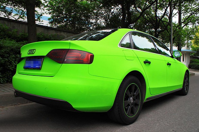 matte lime green audi a4l will make your eyes sore medium_2