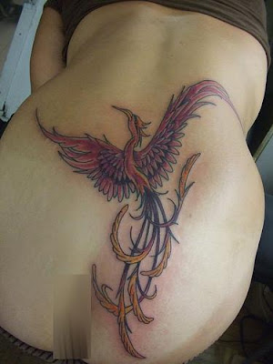 Asian Phoenix arm tattoo