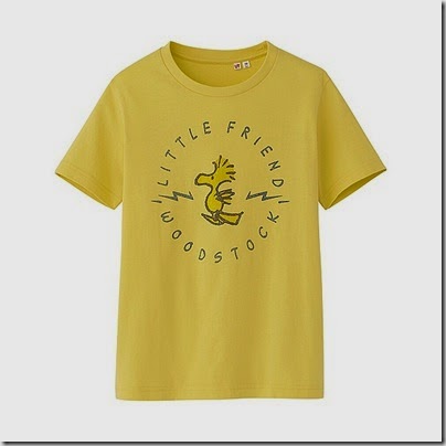 Uniqlo Kids Peanuts Short Sleeve Graphic T-Shirt Yellow