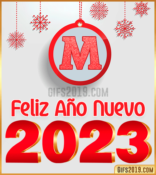 M feliz año nuevo 2023 gif