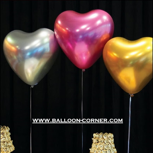 Balon Latex Hati Chrome SUPER GRADE A