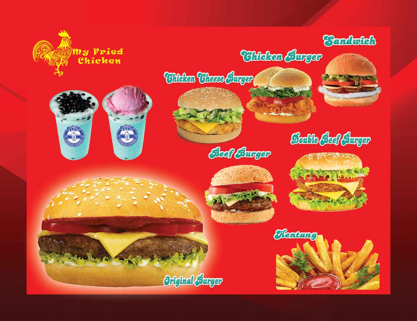 Bunga RC DESAIN  SPANDUK BURGER 