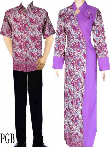 10 Model Gamis Batik Kombinasi Satin Terbaru 2018